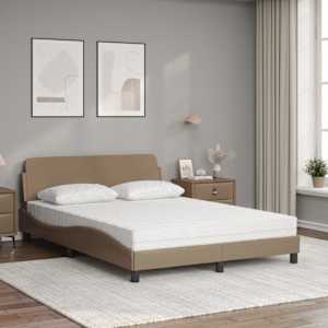 Postel s matrací Dover cappuccino 140 x 190 cm umělá kůže - obrázek 3