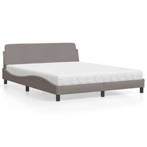 Postel s matrací Dover taupe 160 x 200 cm textil - obrázek 1