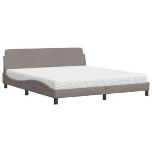 Postel s matrací Dover taupe 180 x 200 cm textil - obrázek 2