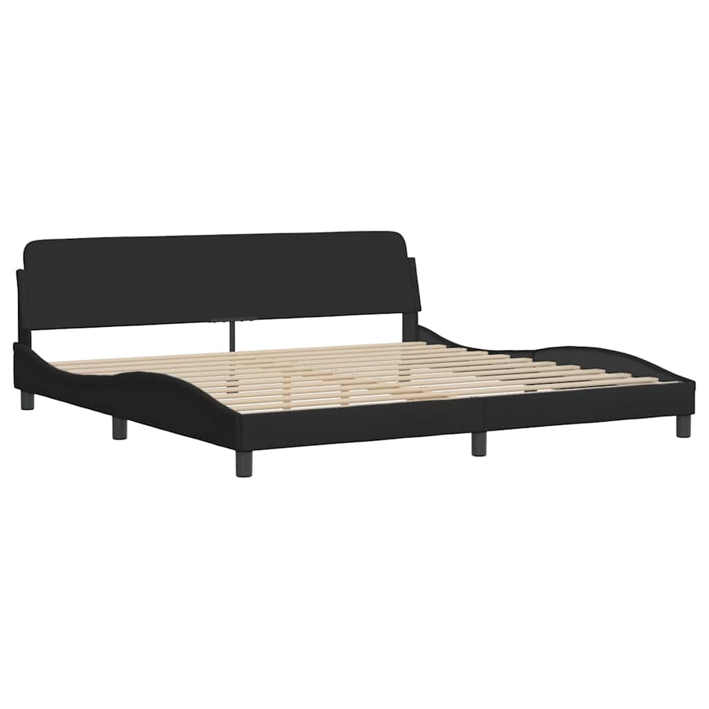 vidaXL Bed met matras "Dover" stof zwart 200x200 cm, foto 4