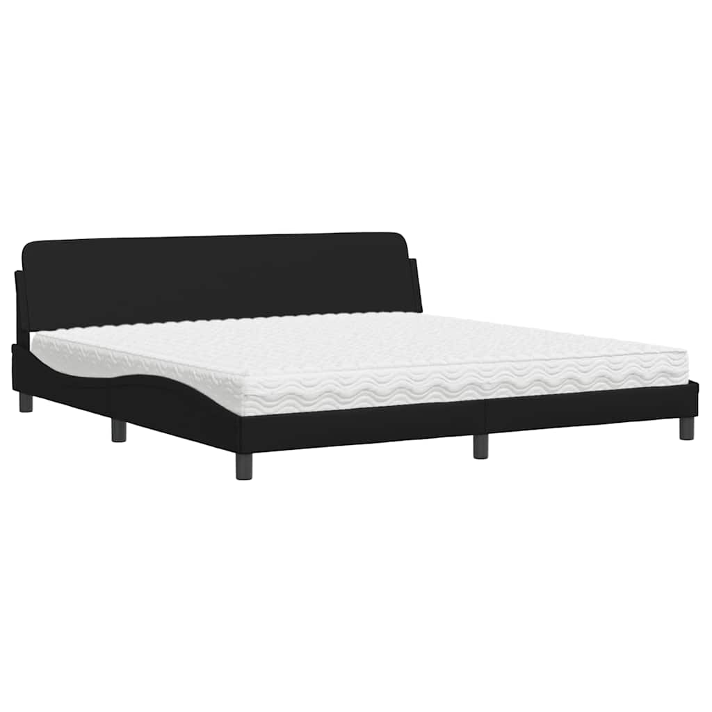 vidaXL Bed met matras "Dover" kunstleer zwart 200x200 cm, foto 3