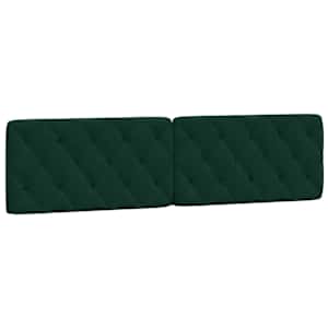Postel s matrací tmavě zelená 200 x 200 cm samet - obrázek 5