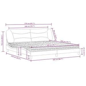 Postel s matrací Hvar bílá a černá 200 x 200 cm umělá kůže - obrázek 12