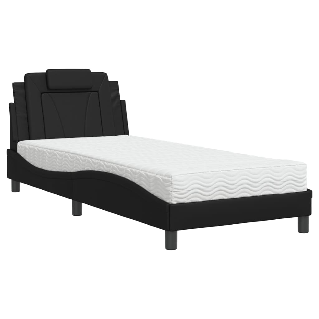 vidaXL Bed "Viana" met matras kunstleer zwart 90x190 cm, foto 3