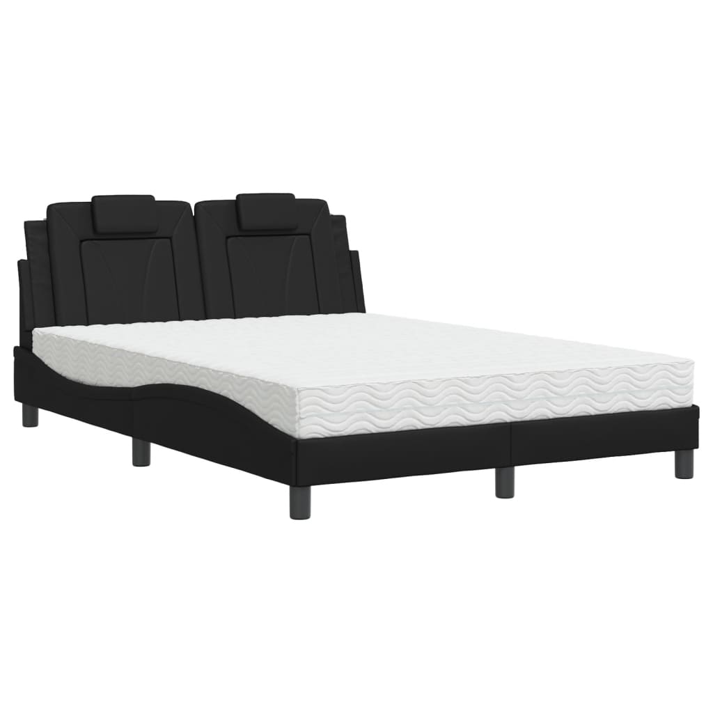 vidaXL Bed "Viana" met matras kunstleer zwart 140x190 cm, foto 3