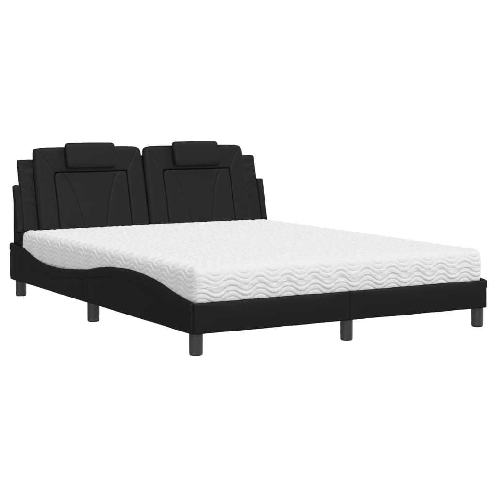 vidaXL Bed "Viana" met matras kunstleer zwart 160x200 cm, foto 3