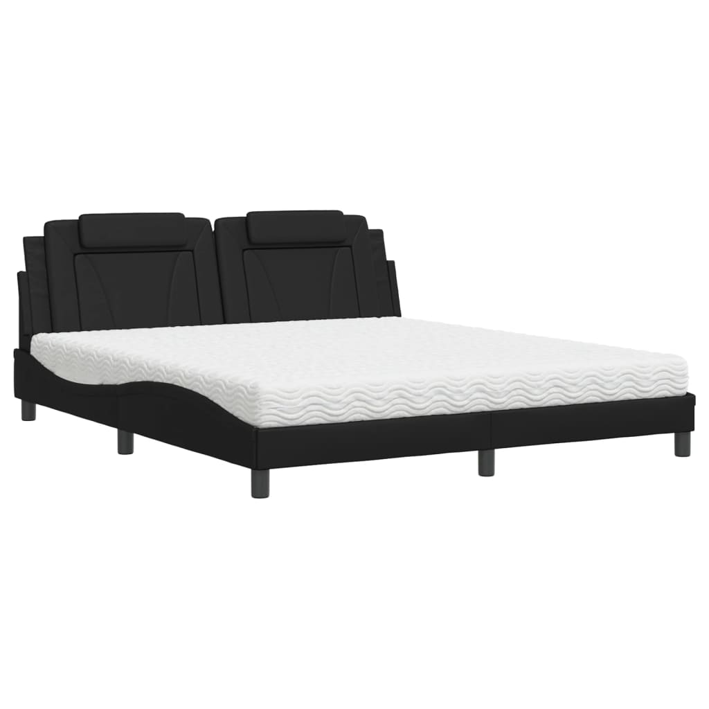 vidaXL Bed "Viana" met matras kunstleer zwart 180x200 cm, foto 3