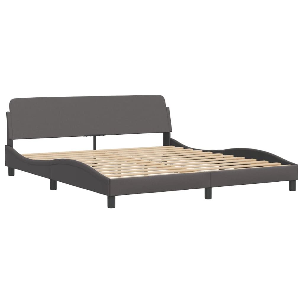 vidaXL Bed "Viana" met matras kunstleer grijs 180x200 cm, foto 4