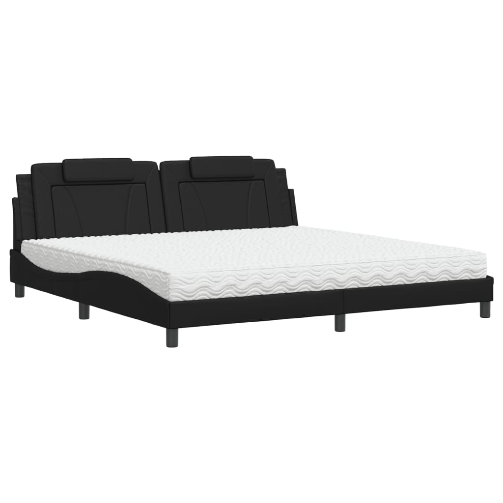 vidaXL Bed "Viana" met matras kunstleer zwart 200x200 cm, foto 3