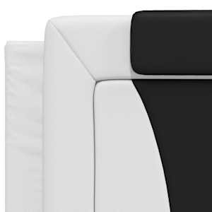 Postel Viana s matrací bílá a černá 200 x 200 cm umělá kůže - obrázek 7