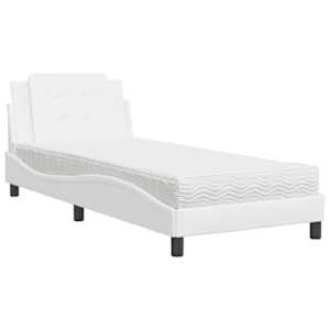 Rám postele bez matrace Zadar bílá 90 x 200 cm umělá kůže - obrázek 2