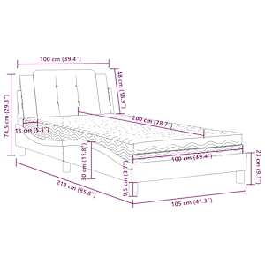 Rám postele bez matrace Zadar bílá 100 x 200 cm umělá kůže - obrázek 11