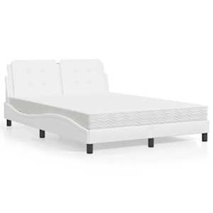 Rám postele bez matrace Zadar bílá 140 x 190 cm umělá kůže - obrázek 1