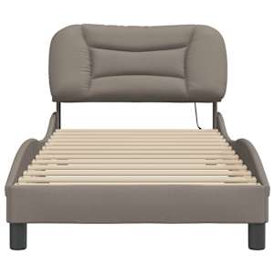 Rám postele s LED bez matrace Hvar Taupe 80x200 cm Látka - obrázek 6