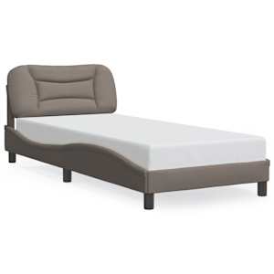 Rám postele s LED bez matrace Hvar Taupe 90x200 cm Látka - obrázek 2