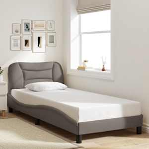 Rám postele s LED bez matrace Hvar Taupe 90x200 cm Látka - obrázek 4