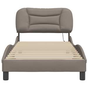 Rám postele s LED bez matrace Hvar Taupe 90x200 cm Látka - obrázek 6
