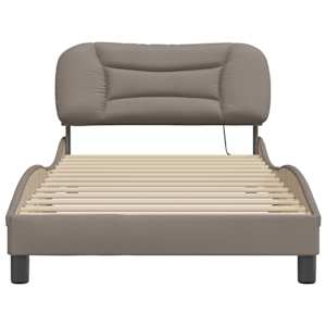 Rám postele s LED bez matrace Hvar Taupe 100x200 cm Látka - obrázek 6