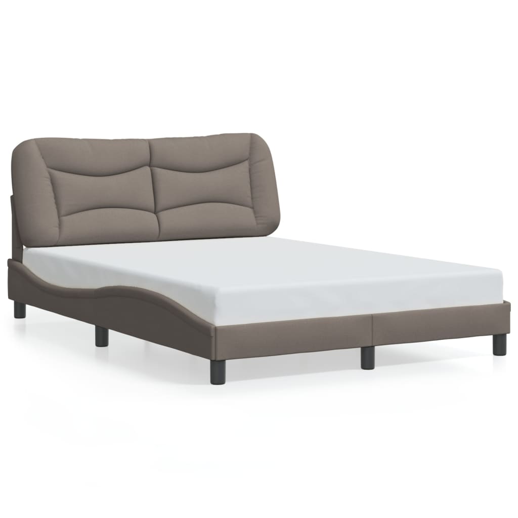 Rama łóżka LED 218x125x74,5cm taupe