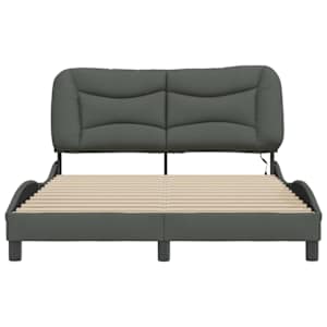 Rám postele s LED bez matrace Hvar Tmavě šedá 140x190 cm Látka - obrázek 6