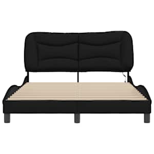 Rám postele s LED bez matrace Hvar černý 140x190 cm Látka - obrázek 6