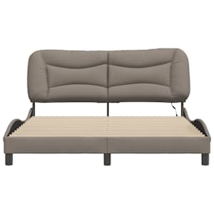 Rám postele s LED bez matrace Hvar Taupe 160x200 cm Látka - obrázek 6