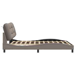Rám postele s LED bez matrace Hvar Taupe 160x200 cm Látka - obrázek 8