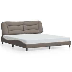 Rám postele s LED bez matrace Hvar Taupe 180x200 cm Látka - obrázek 5