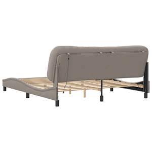 Rám postele s LED bez matrace Hvar Taupe 180x200 cm Látka - obrázek 9
