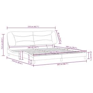 Rám postele s LED bez matrace Hvar Světle šedá 200x200 cm Látka - obrázek 16