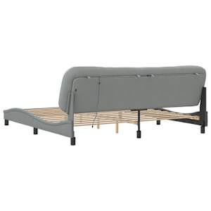 Rám postele s LED bez matrace Hvar Světle šedá 200x200 cm Látka - obrázek 9