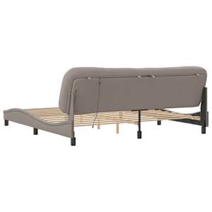 Rám postele s LED bez matrace Hvar taupe 200 x 200 cm textil - obrázek 9