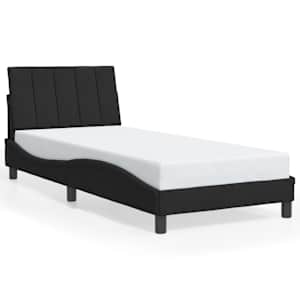 Rám postele s LED osvětlením bez matrace Hanko černý 80 x 200 cm samet - obrázek 5