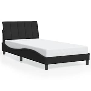 Rám postele s LED osvětlením bez matrace Hanko černý 100 x 200 cm samet - obrázek 5