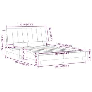 Rám postele s LED osvětlením bez matrace Hanko černý 120 x 200 cm samet - obrázek 16