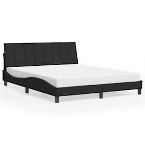 Rám postele s LED osvětlením bez matrace Hanko černý 160 x 200 cm samet - obrázek 5
