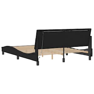 Rám postele s LED osvětlením bez matrace Hanko černý 160 x 200 cm samet - obrázek 8