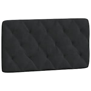 Rám postele s LED bez matrace černý 100 x 200 cm samet - obrázek 9