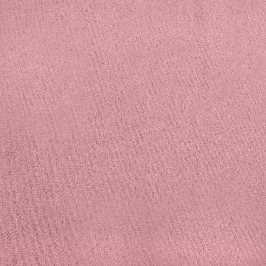 Rám postele s LED bez matrace růžový 100 x 200 cm samet - obrázek 14