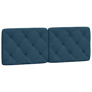 Rám postele s LED bez matrace modrý 140 x 190 cm samet - obrázek 9