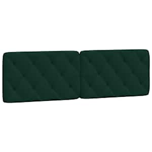 Rám postele s LED bez matrace tmavě zelený 160 x 200 cm samet - obrázek 9
