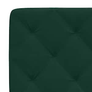 Rám postele s LED bez matrace tmavě zelený 160 x 200 cm samet - obrázek 10
