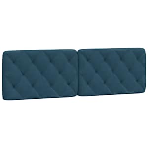 Rám postele s LED bez matrace modrý 160 x 200 cm samet - obrázek 9