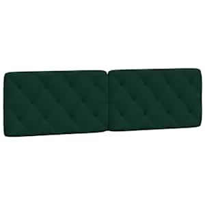 Rám postele s LED bez matrace tmavě zelený 180 x 200 cm samet - obrázek 9