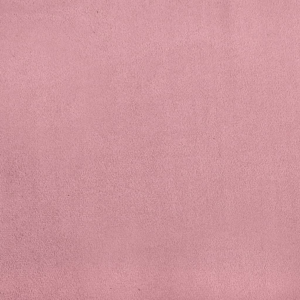 Rám postele s LED bez matrace růžový 180 x 200 cm samet - obrázek 14