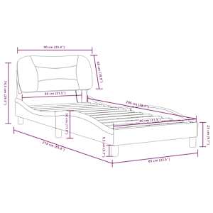 Rám postele s LED bez matrace Hvar bílý 80 x 200 cm - obrázek 16