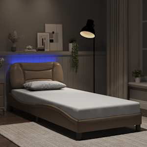 Rám postele s LED bez matrace Hvar cappuccino 90 x 190 cm - obrázek 1