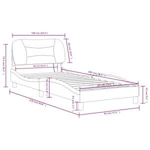 Rám postele s LED bez matrace Hvar hnědý 90 x 200 cm - obrázek 16