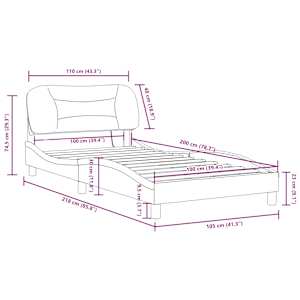 Rám postele s LED bez matrace Hvar hnědý 100 x 200 cm - obrázek 16