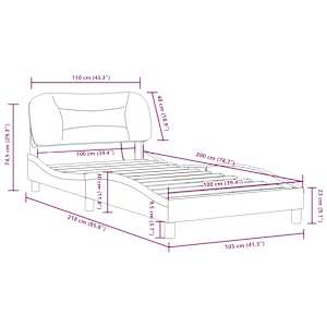 Rám postele s LED bez matrace Hvar cappuccino 100 x 200 cm - obrázek 16